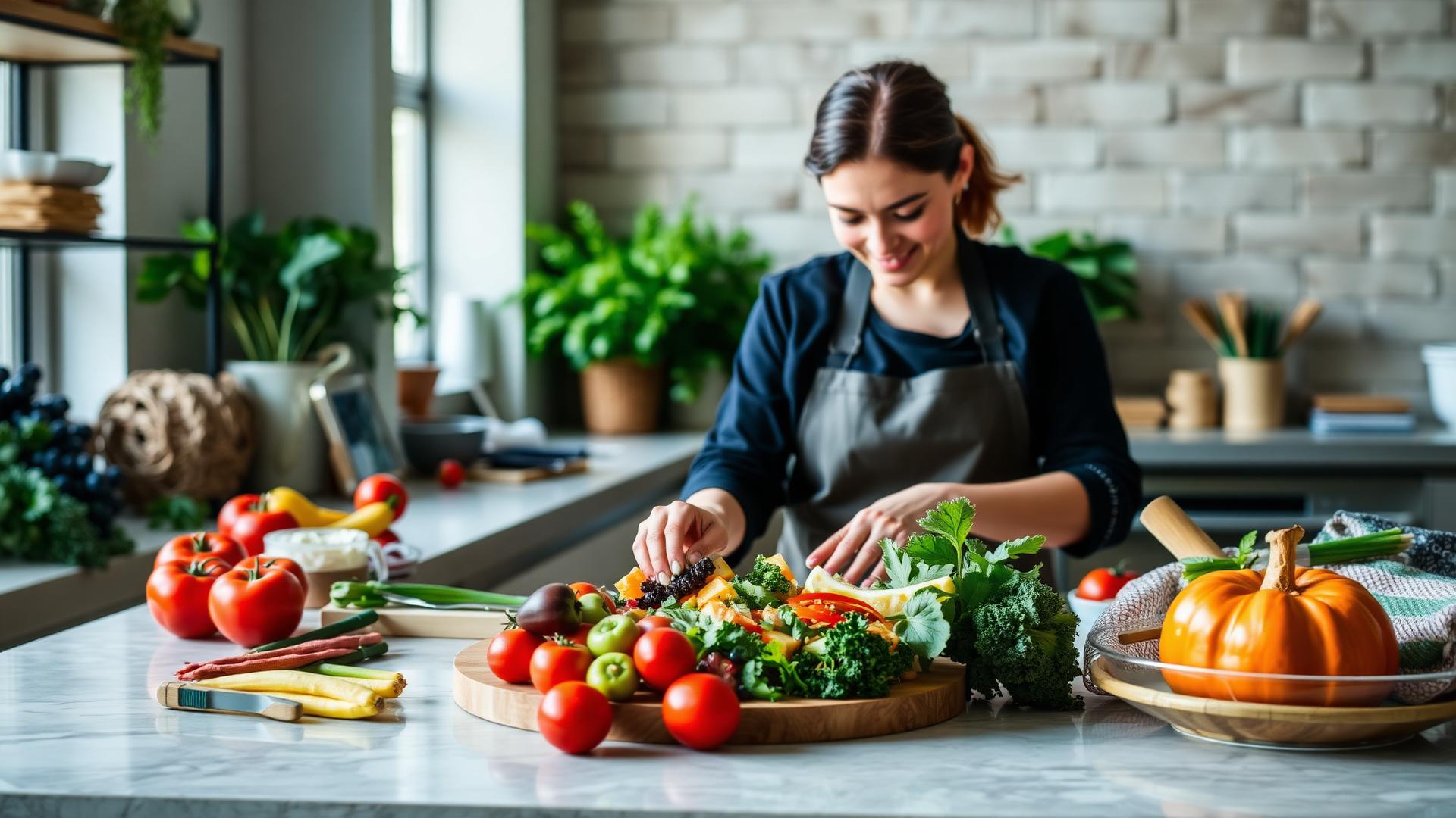 Preparo de alimentos frescos e saudáveis